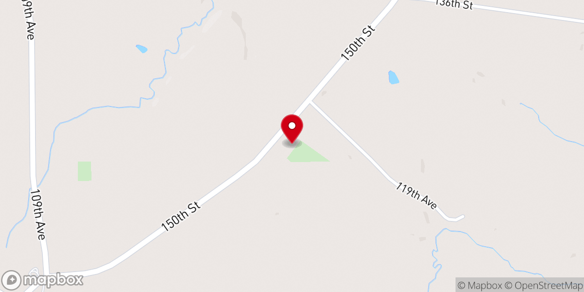 Map showing location of East Iron Hill Community Church