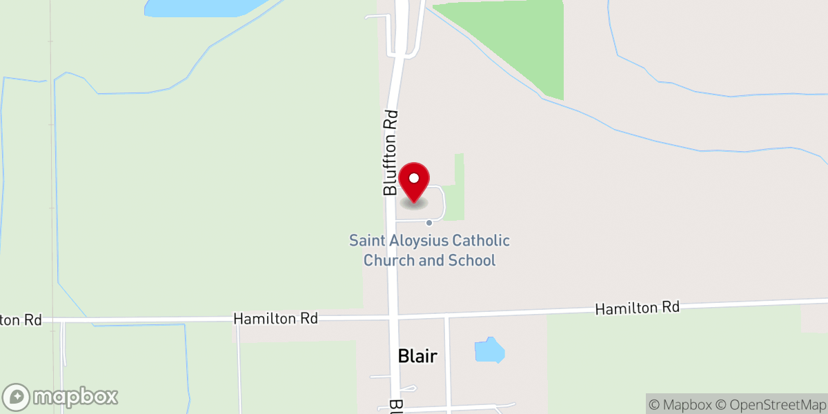 Map showing location of St. Aloysius Catholic School