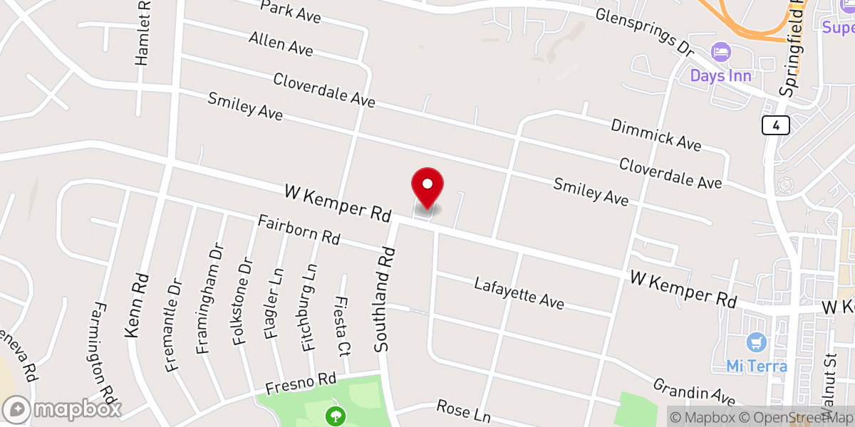 Map showing location of Forest Dale Church