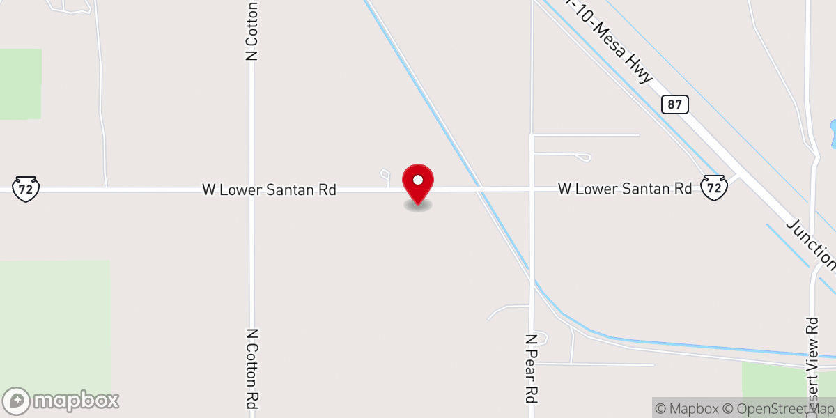 Map showing location of Lower Santan Presbyterian Chapel