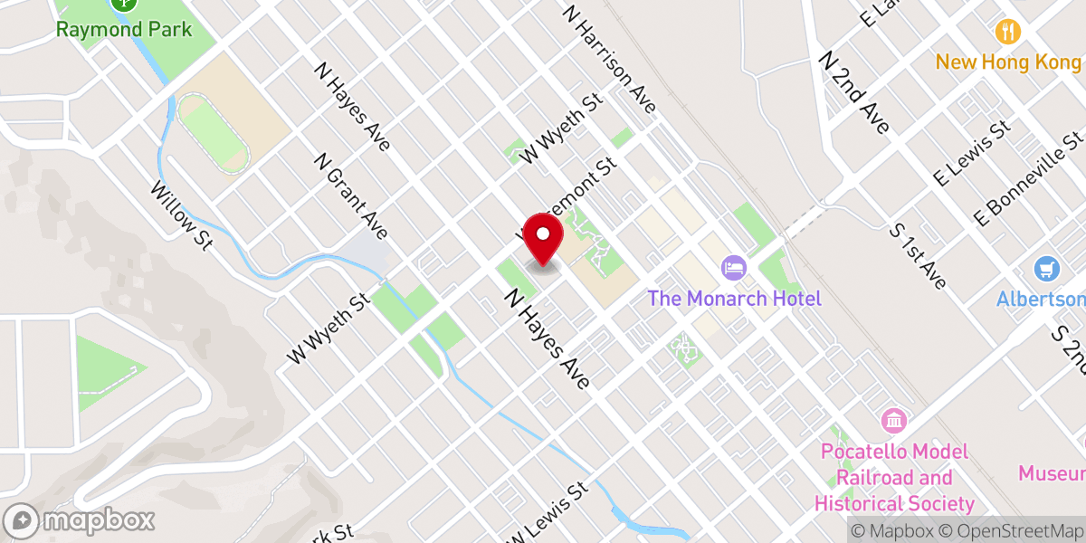 Map showing location of The First Congregational United Church of Christ