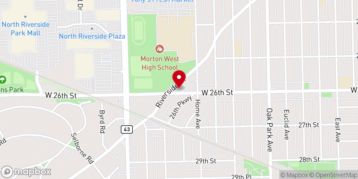 Map showing location of Trinity Christian Community Church