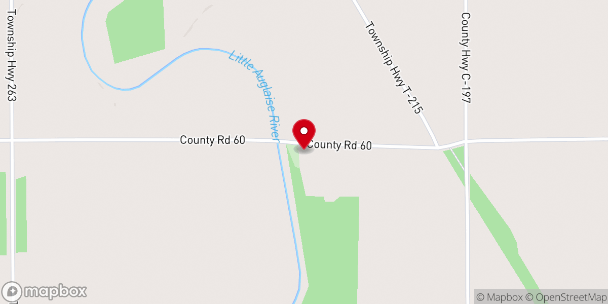 Map showing location of Auglaize Chapel