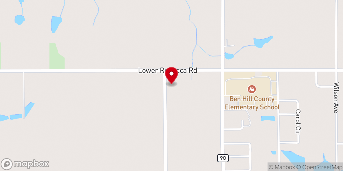 Map showing location of Arbor Baptist Church