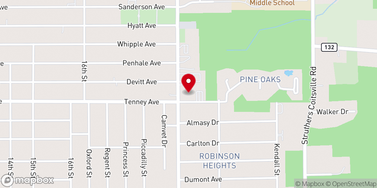 Map showing location of St. John the Baptist Orthodox Church
