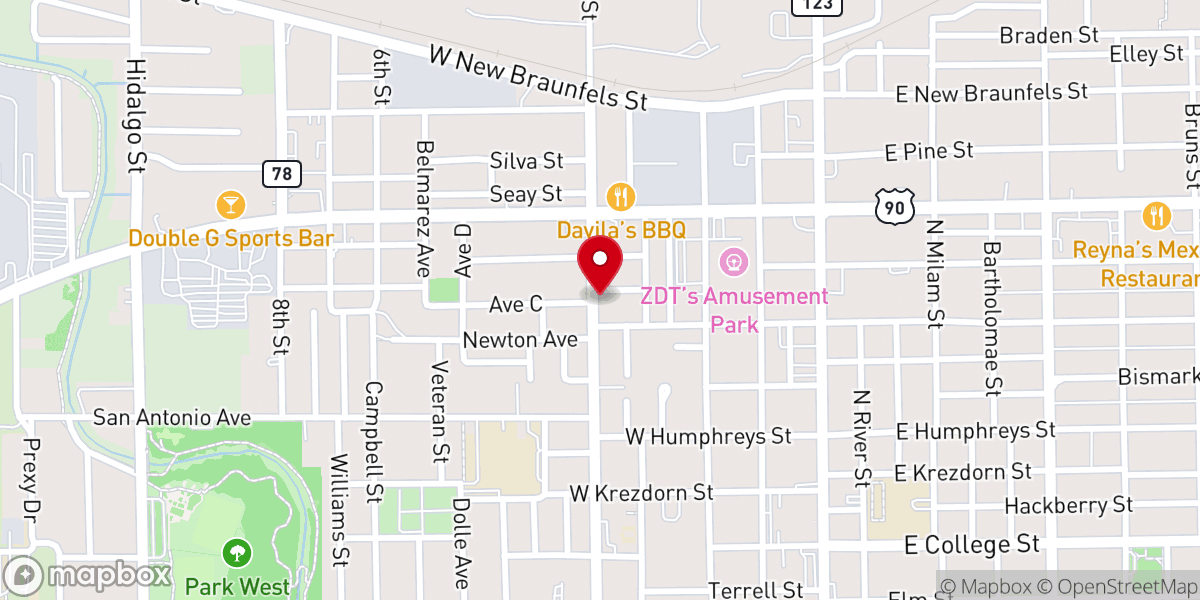 Map showing location of Bethlehem Church