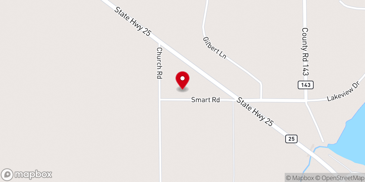 Map showing location of South Long Lake Church