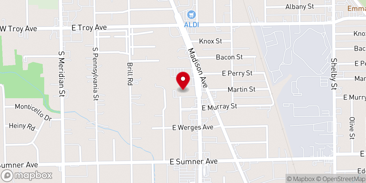Map showing location of Indiana Lutuv Evangelical Church (ILEC)