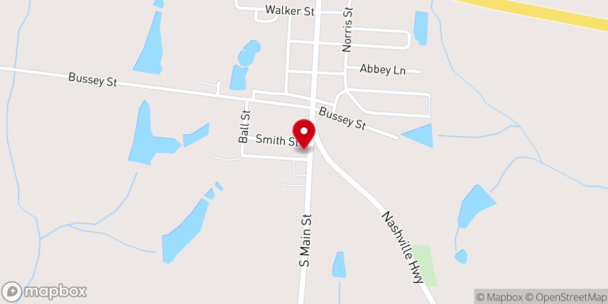 Map showing location of Enigma Baptist Church