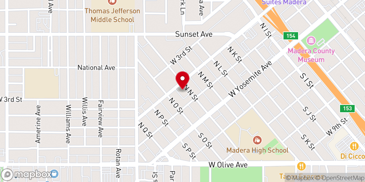 Map showing location of The Well Madera