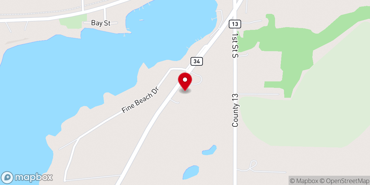 Map showing location of FireFly Event Barn