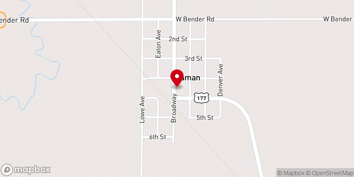 Map showing location of Braman Community Center