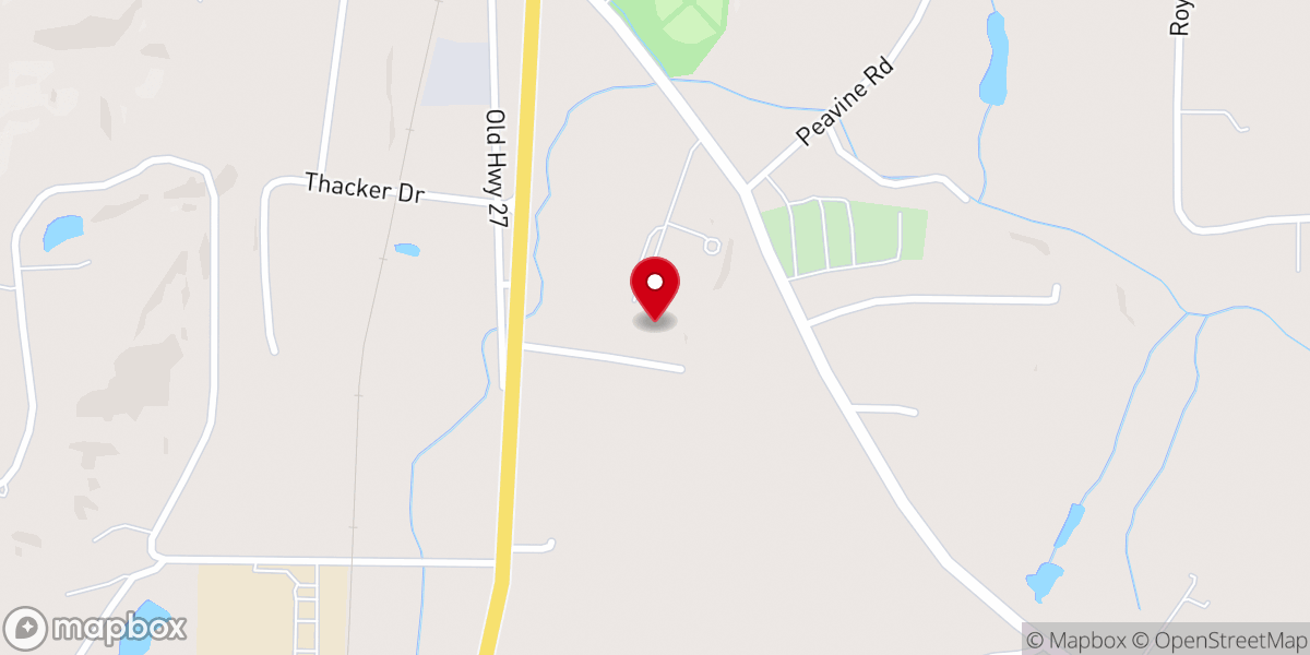 Map showing location of Community Baptist Church