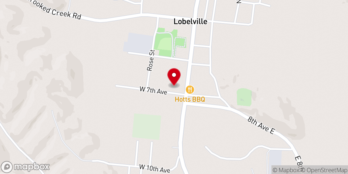 Map showing location of First Baptist Church