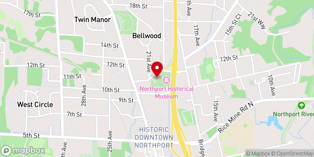 Map showing location of Northport Community Center