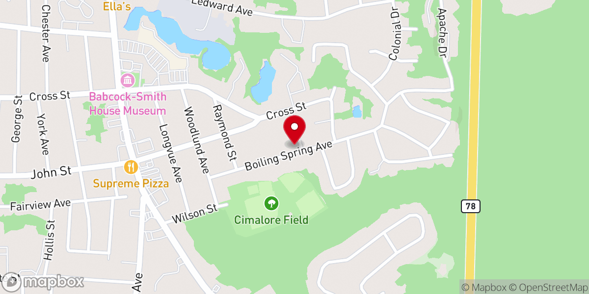 Map showing location of Westerly Monthly Meeting of Friends