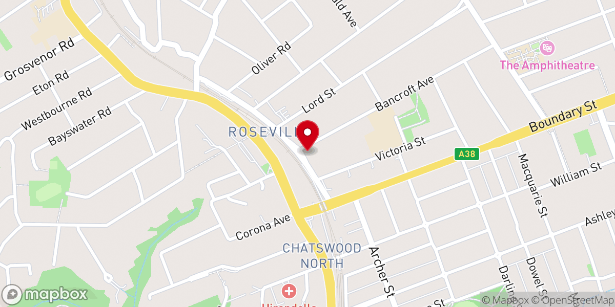 Map showing location of St. Andrew's Anglican Church