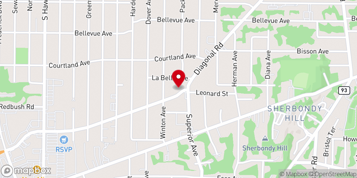 Map showing location of Tower of Prayer Church of God in Christ