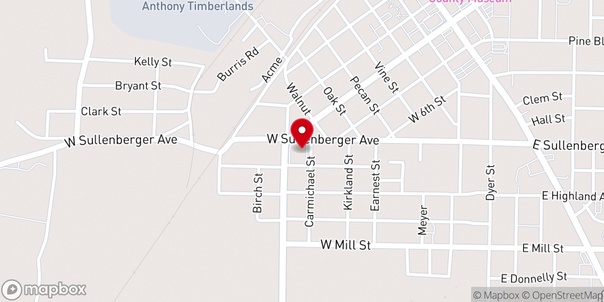 Map showing location of Bethel A.M.E. Church