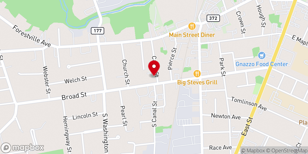 Map showing location of Plainville Seventh-day Adventist Church