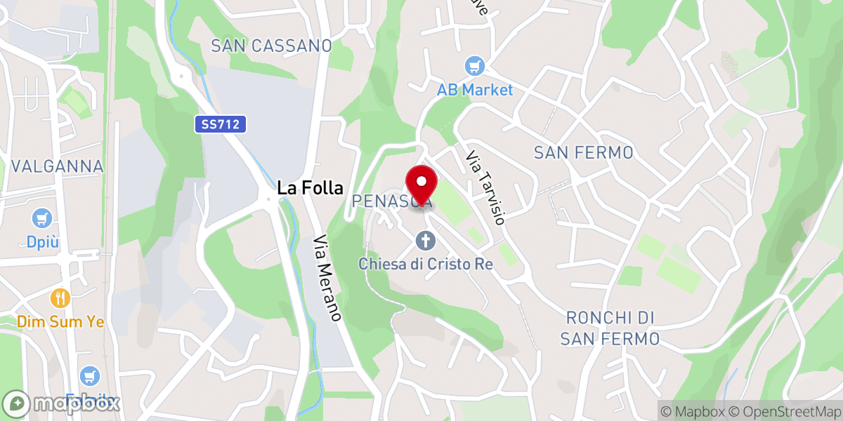 Map showing location of Cappella dei Caduti