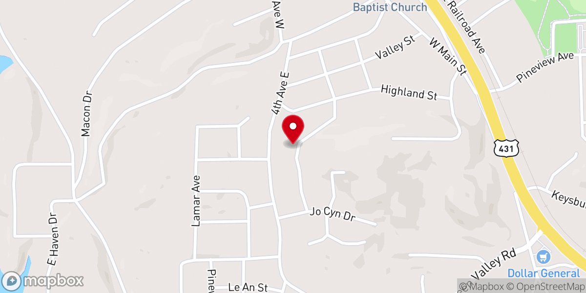 Map showing location of Glencoe First Methodist Church