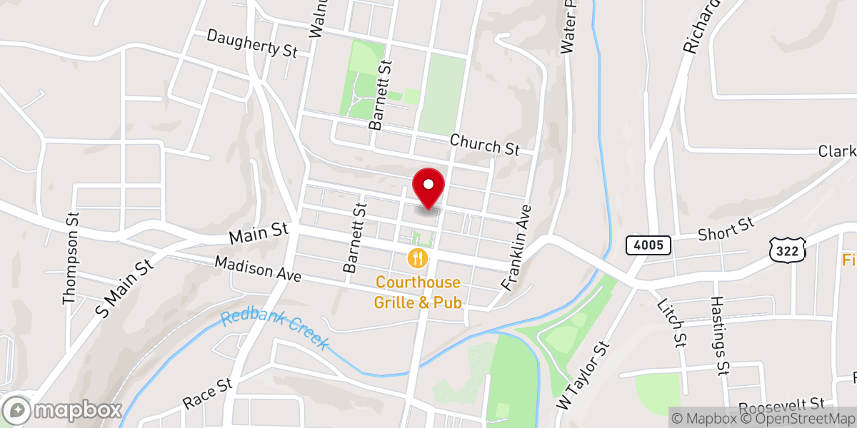 Map showing location of First United Methodist Church