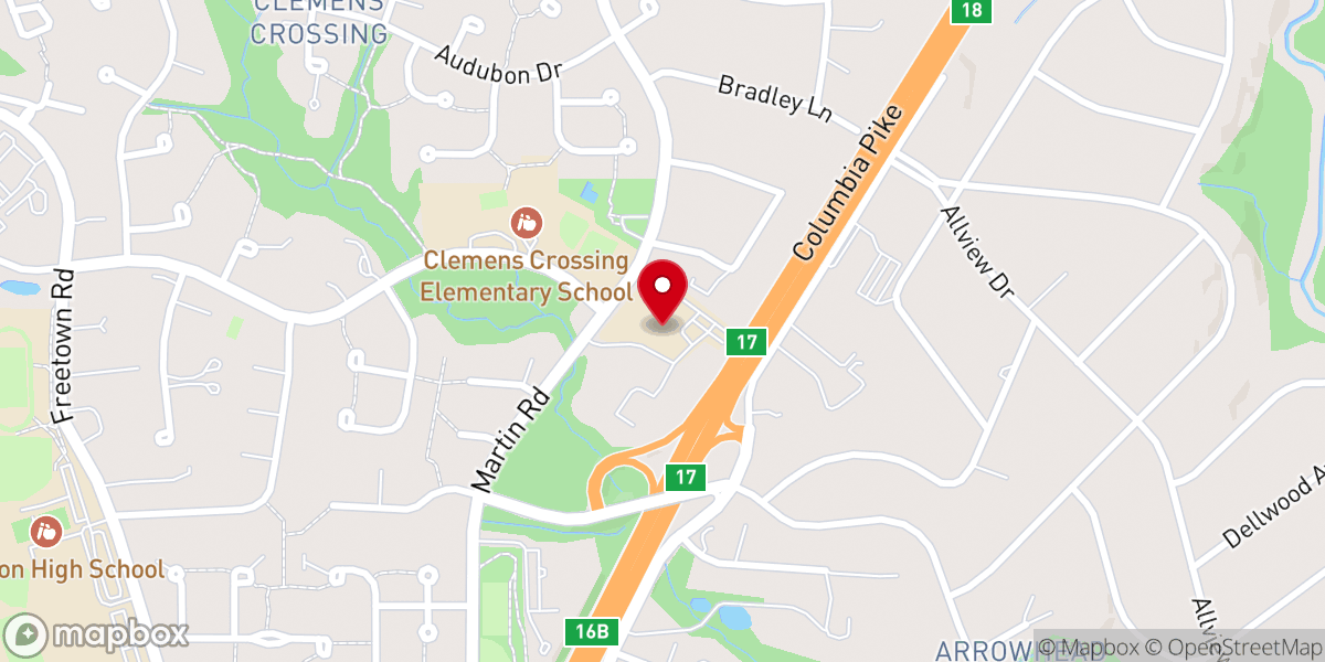 Map showing location of Atholton Seventh Day Adventist Church