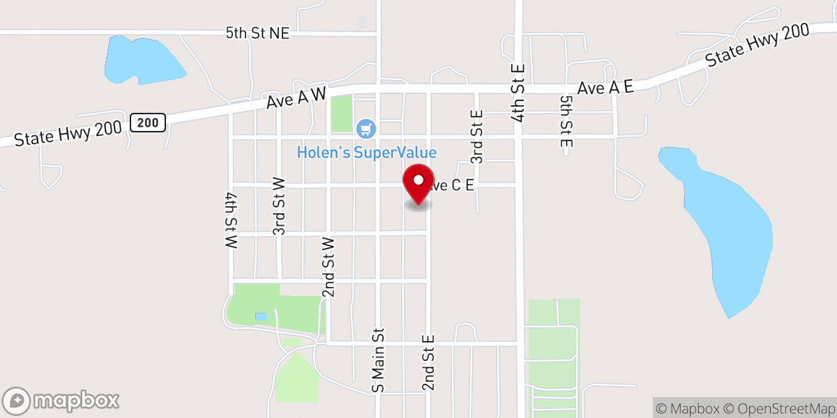 Map showing location of McClusky United Methodist Church
