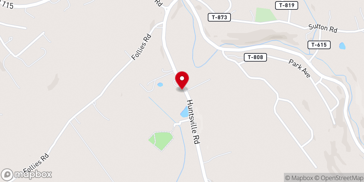 Map showing location of Huntsville United Methodist Church