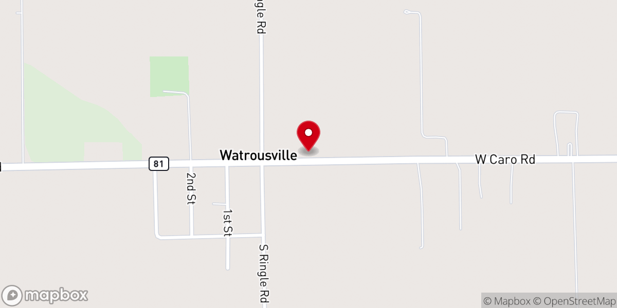 Map showing location of Watrousville United Methodist Church
