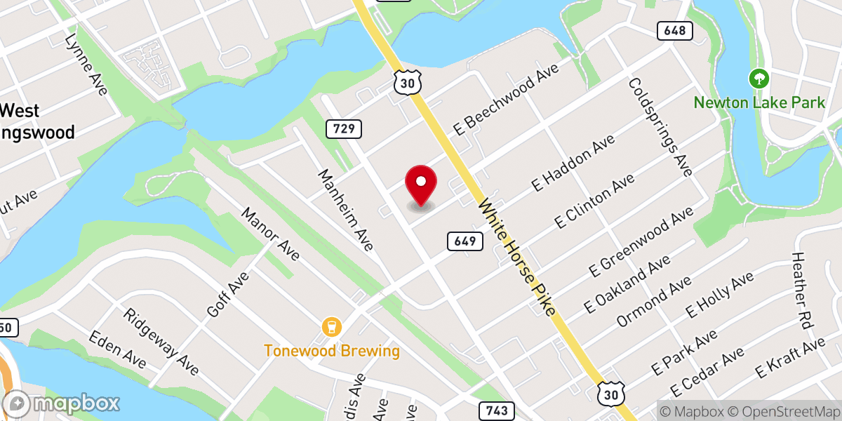 Map showing location of St. Aloysius Church (St. Joseph the Worker Parish)