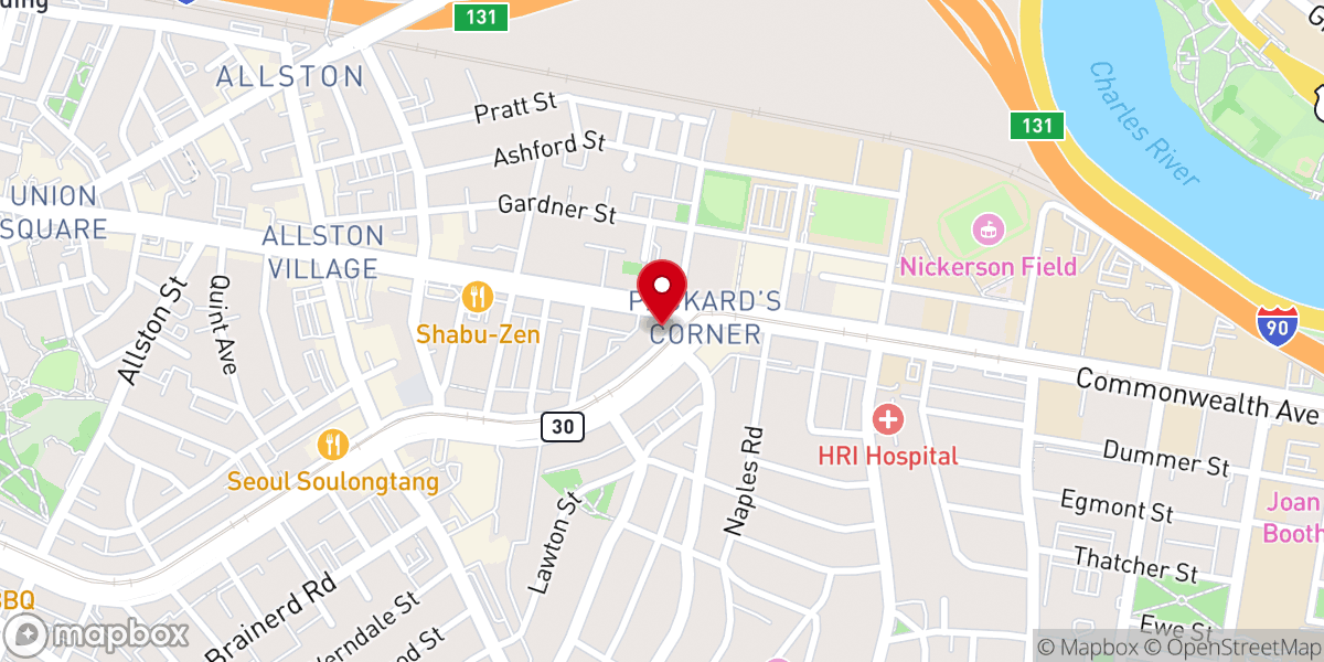 Map showing location of Church of Scientology of Boston
