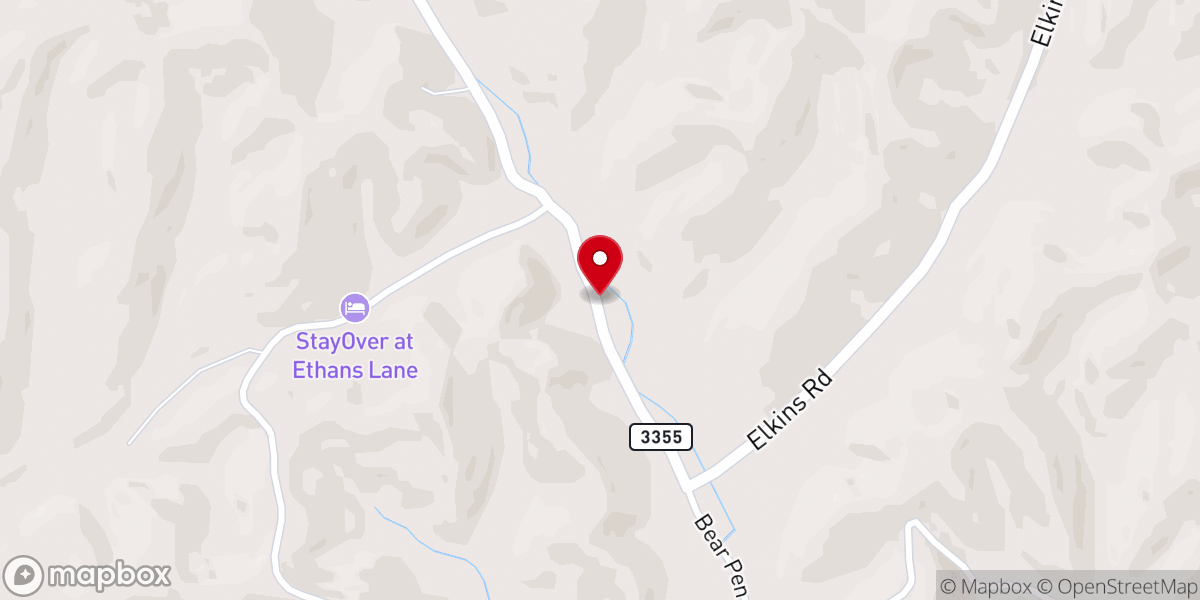 Map showing location of Bear Pen Mission