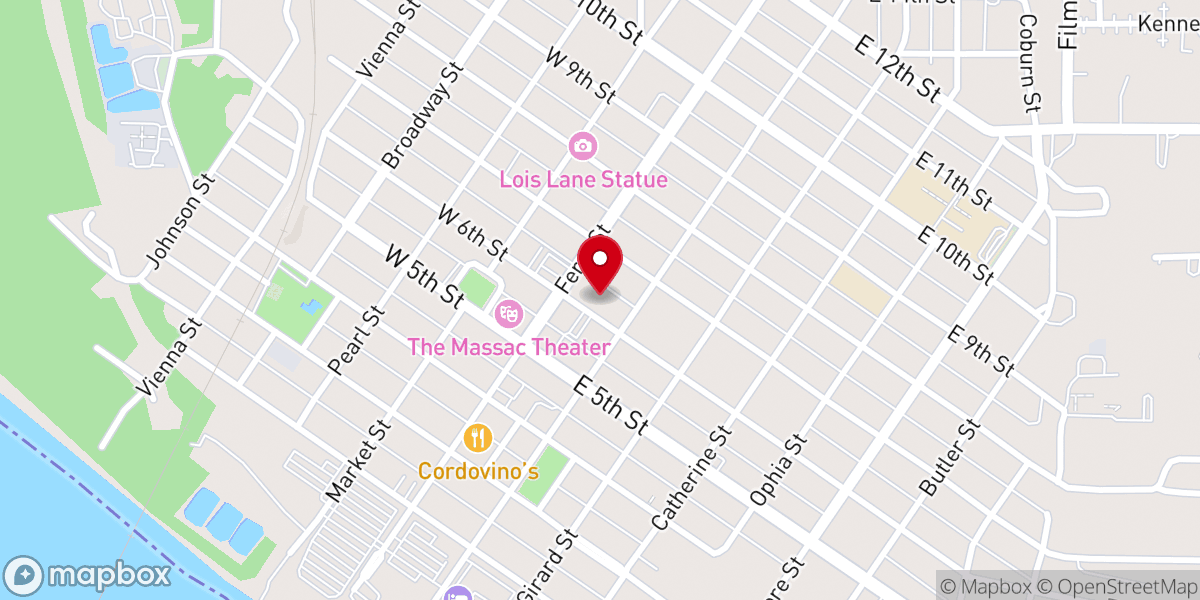 Map showing location of Trinity Presbyterian Church