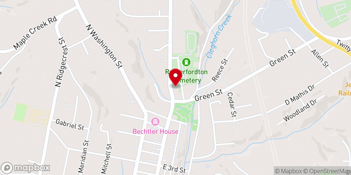 Map showing location of St Francis Episcopal Church