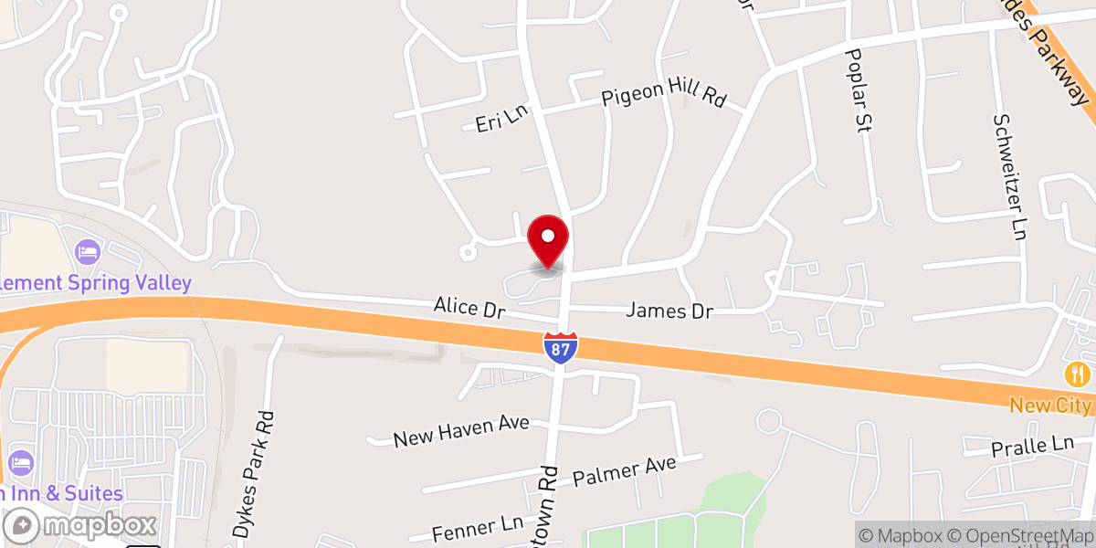 Map showing location of Hope Community Church