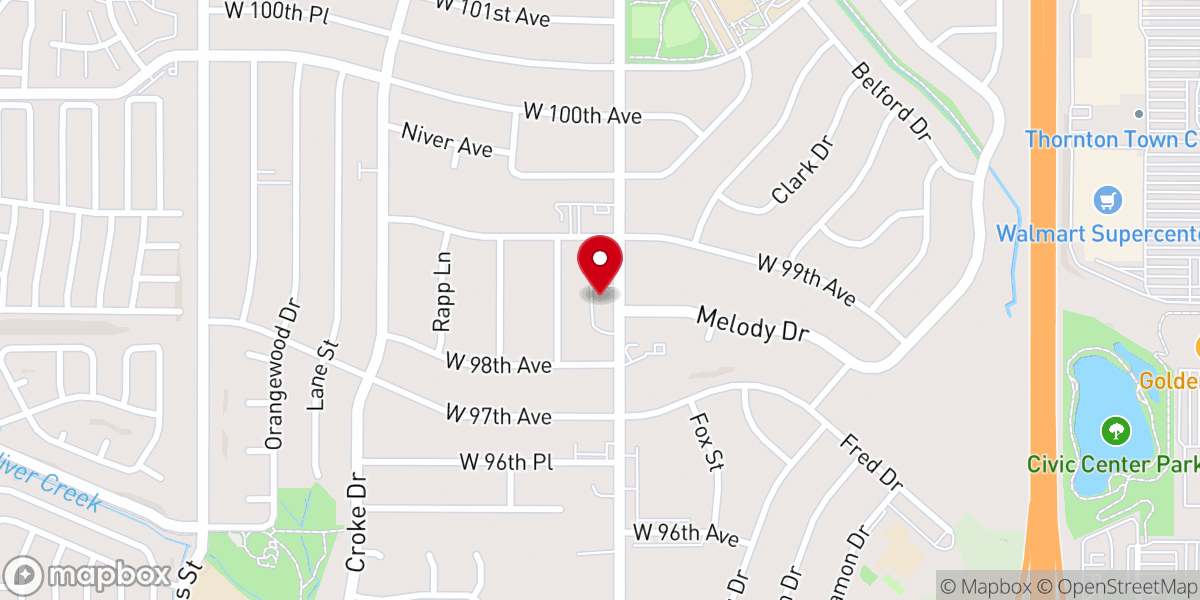 Map showing location of Colorado Horeb Mar Thoma Church