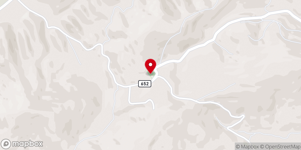 Map showing location of Cox Chapel