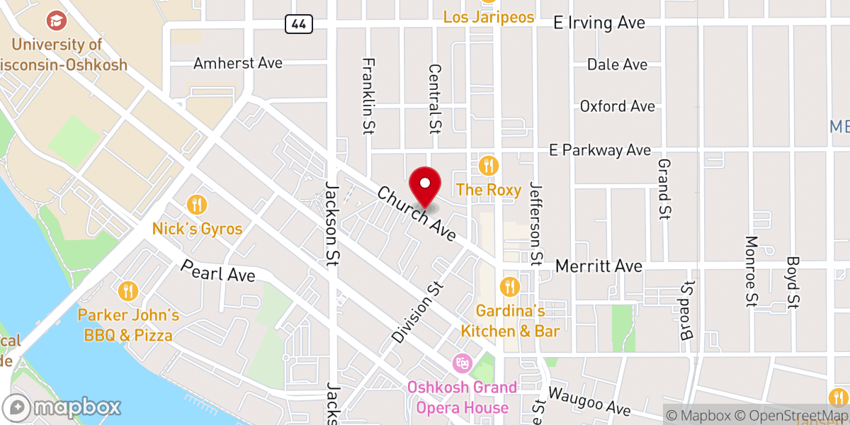 Map showing location of First Baptist Temple