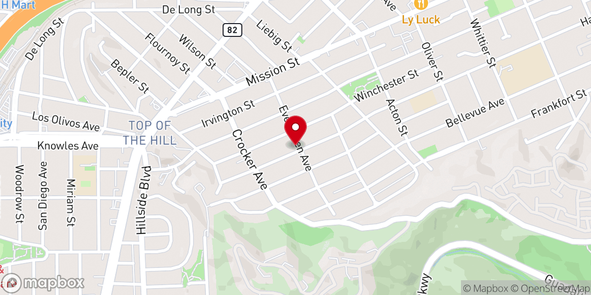 Map showing location of St Luke CME Church