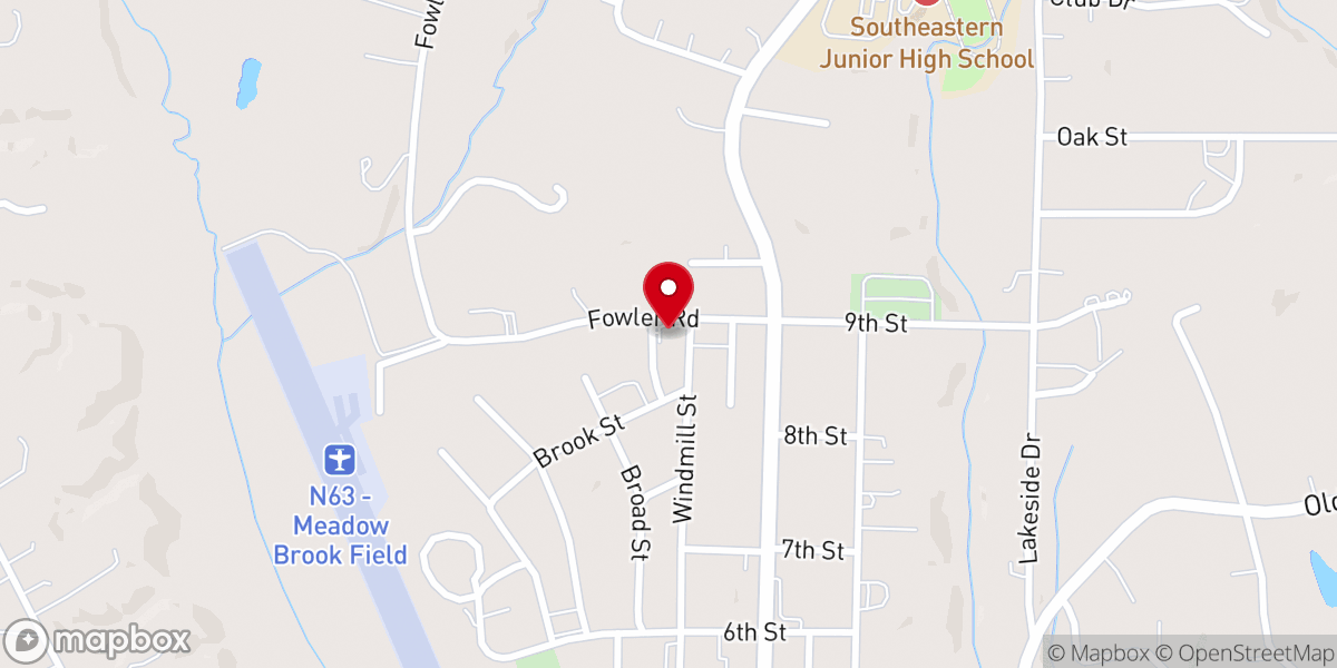 Map showing location of Rising Star Baptist Church