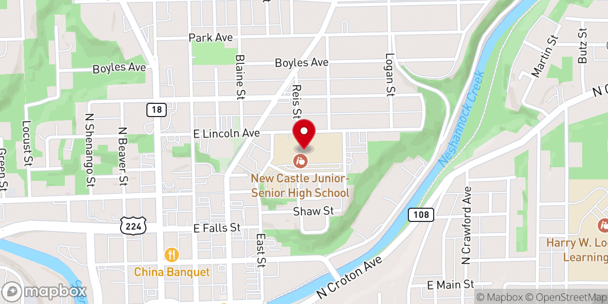 Map showing location of Victory Family Church - New Castle campus