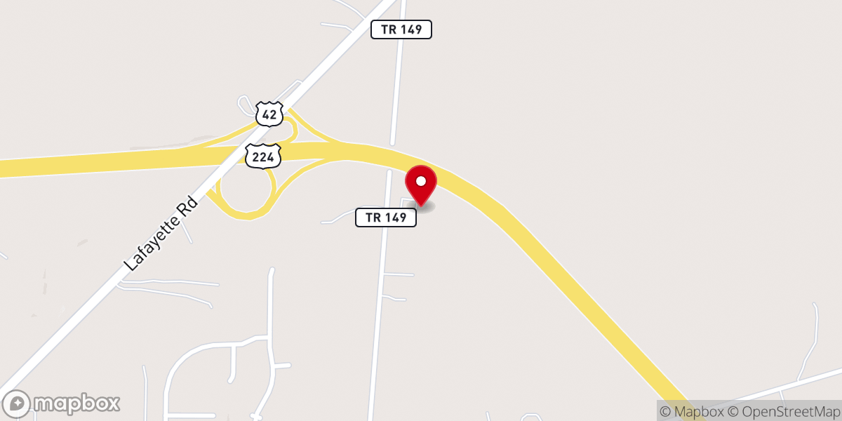Map showing location of Victory Baptist Church