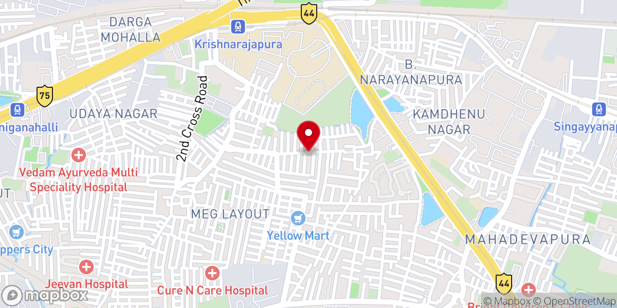 Map showing location of Mar Yuhanon Mamdana Orthodox CHURCH, K R PURAM