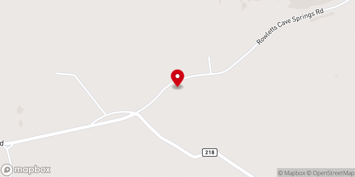 Map showing location of Cave Spring Church