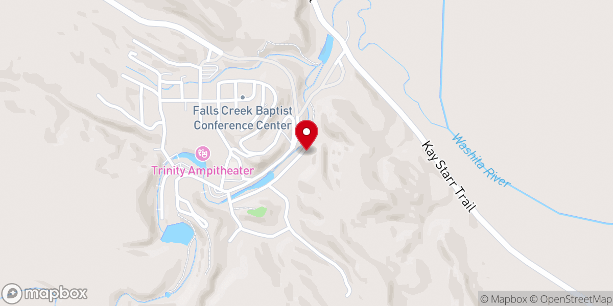 Map showing location of Chandler Southern Falls Creek Cabin