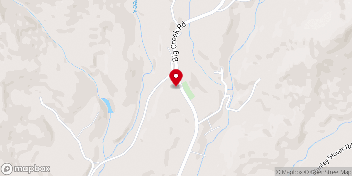 Map showing location of Pisgah Church of Christ
