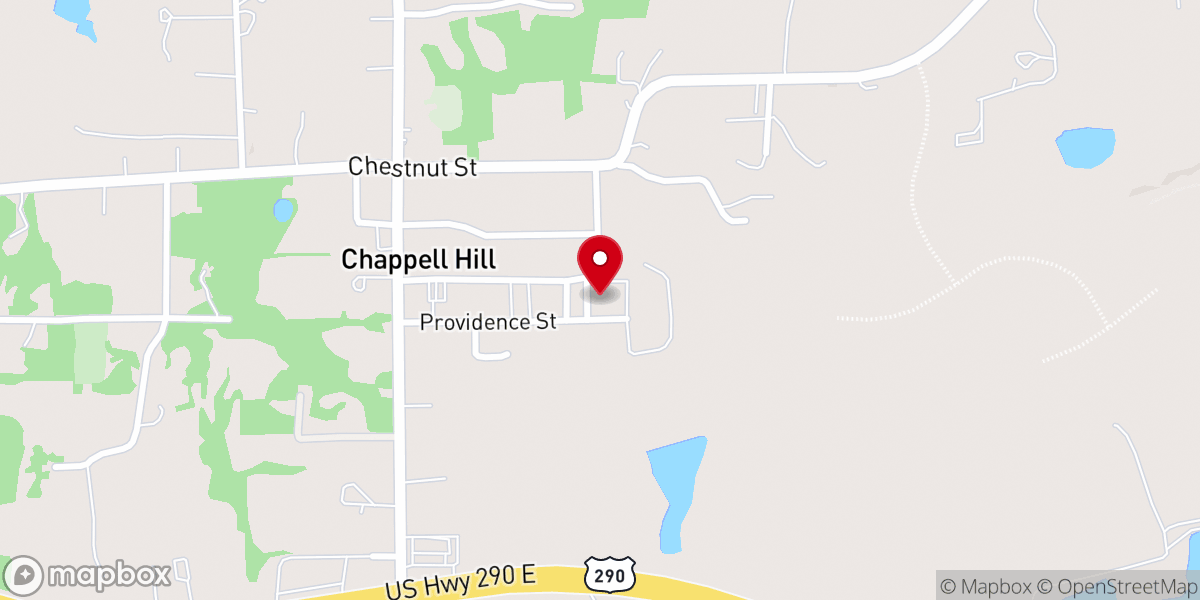 Map showing location of Chappell Hill Bible Fellowship
