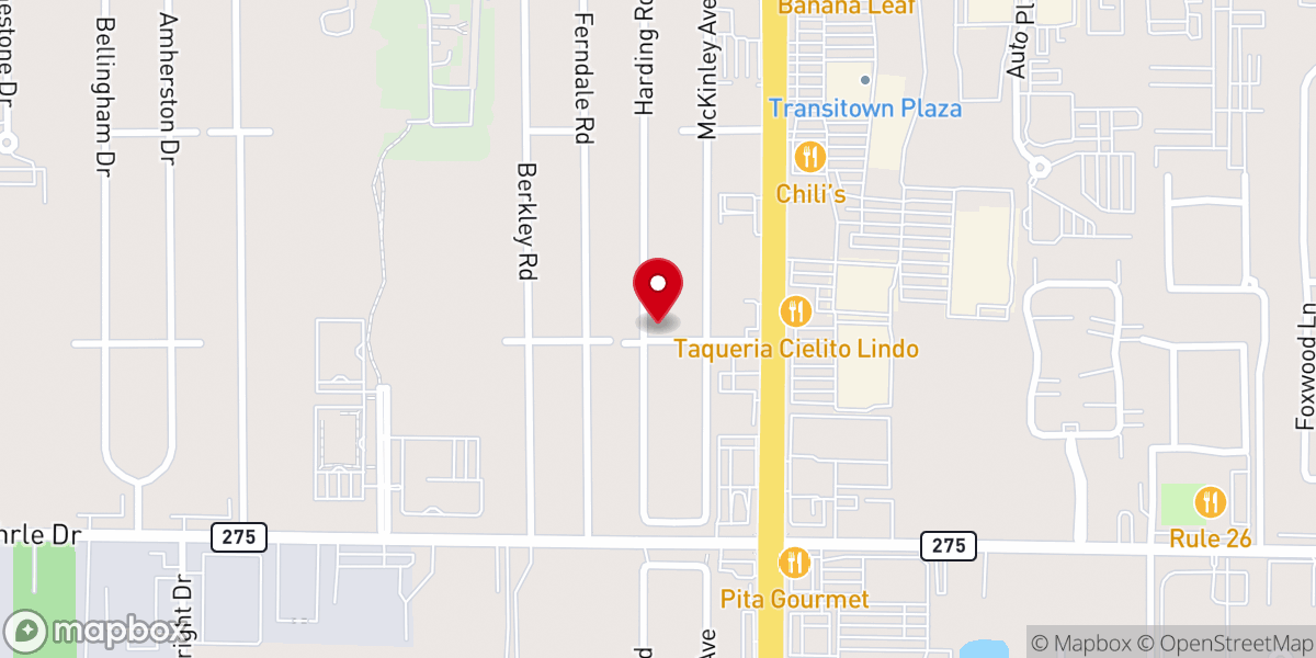 Map showing location of Brick By Brick Fellowship